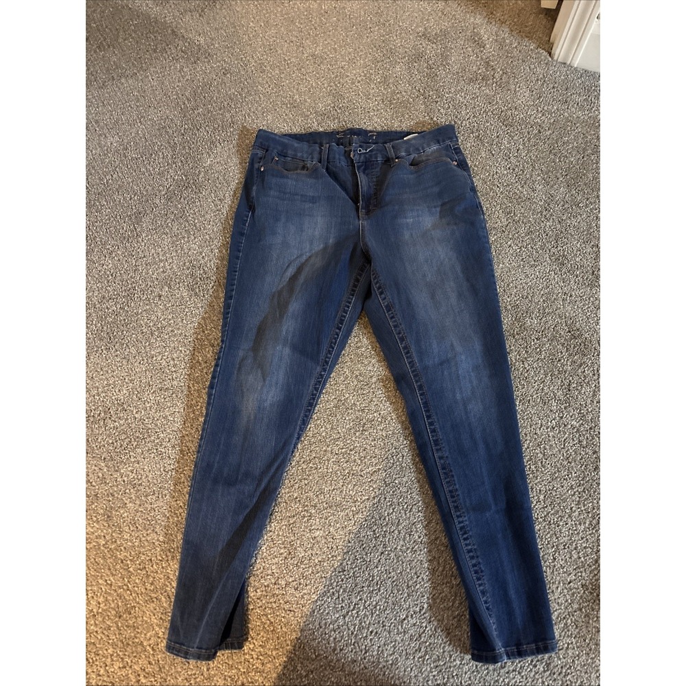 Womens Dark Wash High Rise Skinny Seven‎ 7 Jeans Size 16